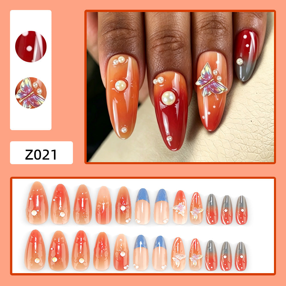 Artificial nails with intricate jewelry details Bowlift