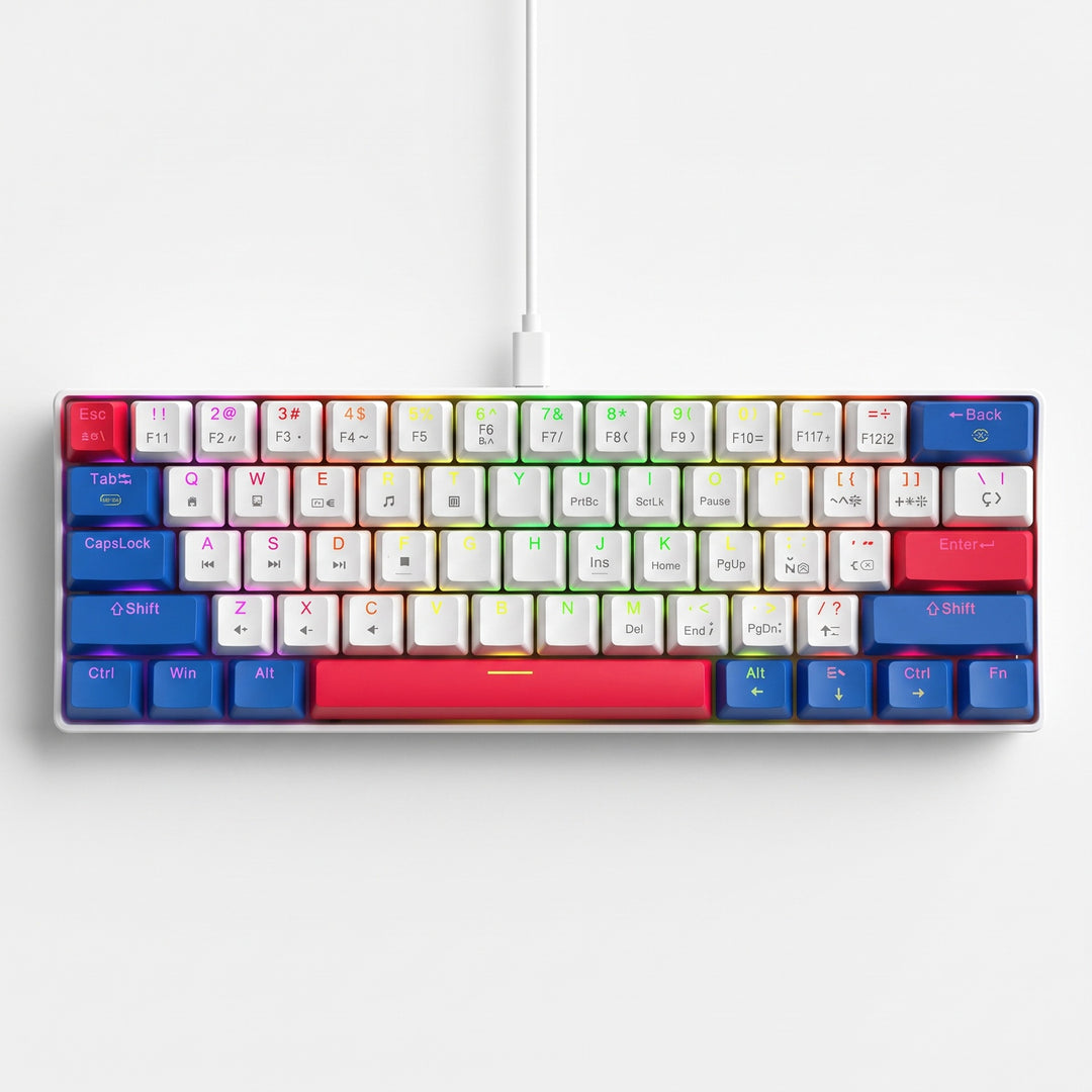 Compact Wired RGB Mechanical Gaming Keyboard Bowlift