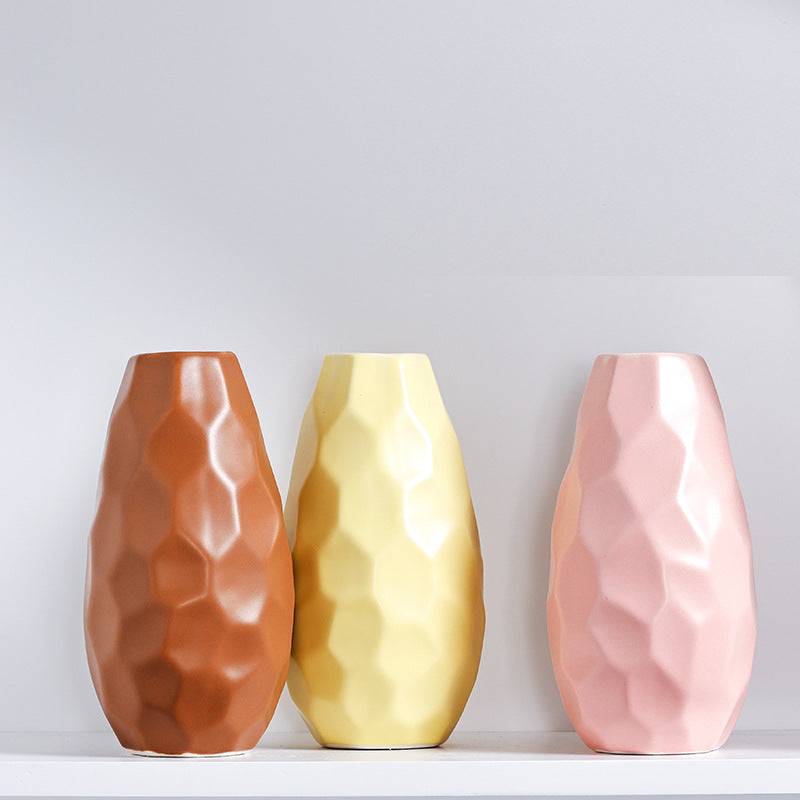Unique Geometric Ceramic Vase Bowlift