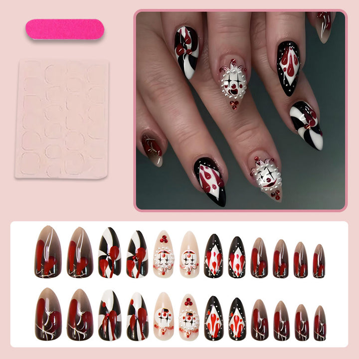 Art nail set with unique spooky designs Bowlift