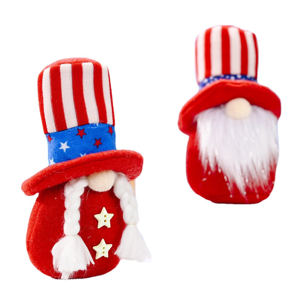 Decorative Patriotic Gnome Figurine Bowlift