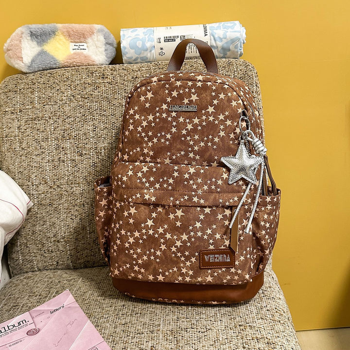 Stylish Star-Printed Casual Backpack Bowlift