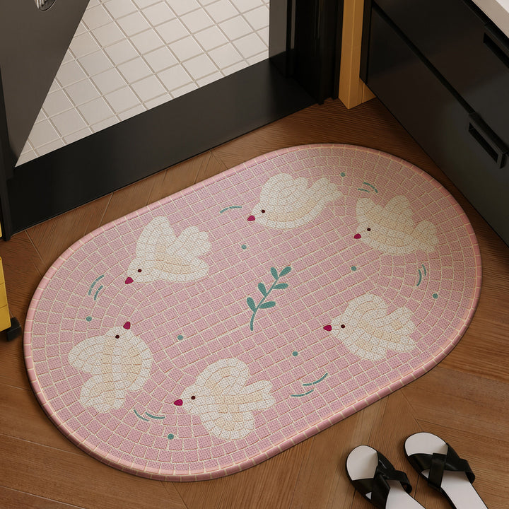 Mosaic-Inspired Bath Mat