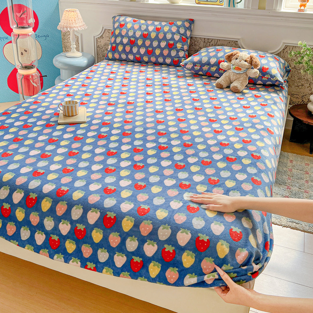 Children's Cute Cartoon Sheep Print Fitted Sheet