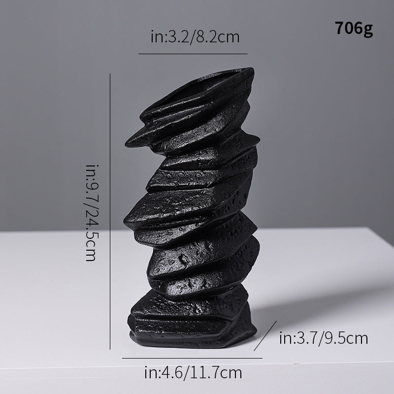 Abstract Textured Ceramic Sculpture Bowlift