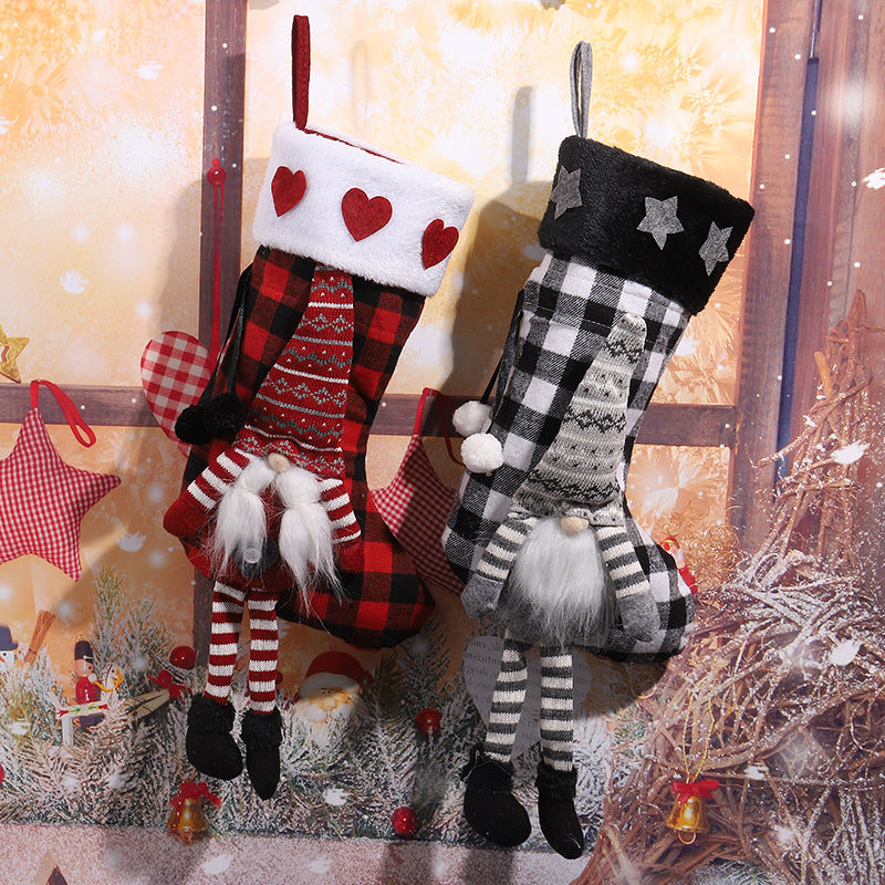 Cute Christmas stocking with gnome motif Bowlift