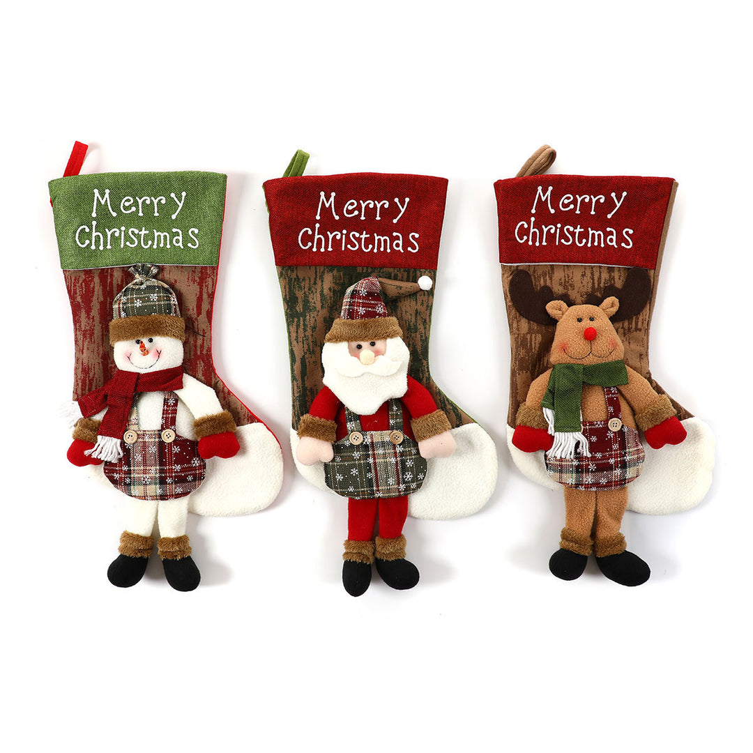 Plush Reindeer Christmas Stocking Bowlift