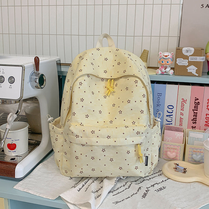 Star-Embellished Casual Daypack Bowlift