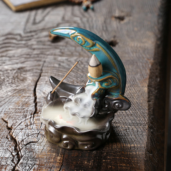 Decorative Moon-shaped Incense Holder