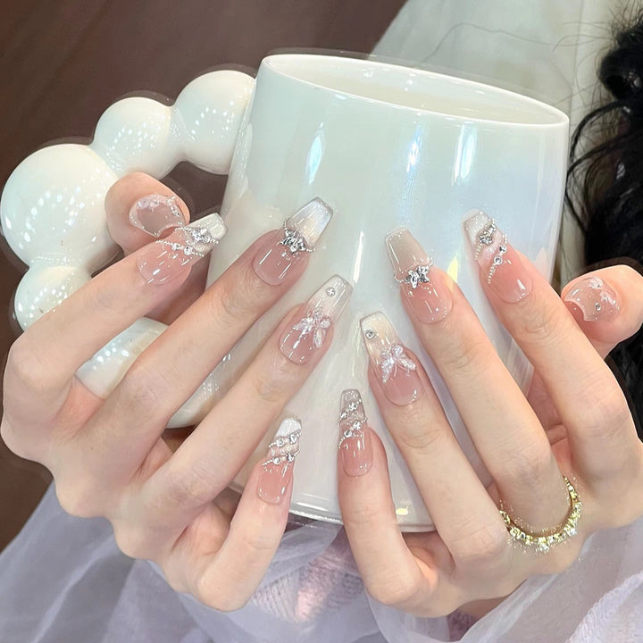 Decorative 3D Glitter Stiletto Nail Enhancements