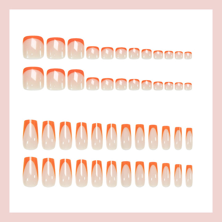 Artificial nail set with modern geometric nail designs Bowlift