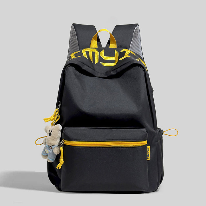 Versatile Urban Backpack with Cute Keychain Bowlift