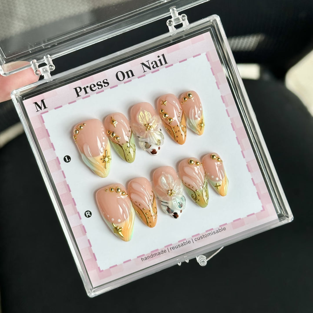 Decorative Press-On Nail Sculpture Set
