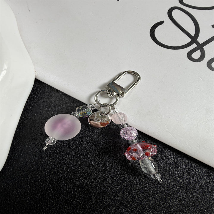 Whimsical Beaded Charm Keychain Bowlift 1790135594