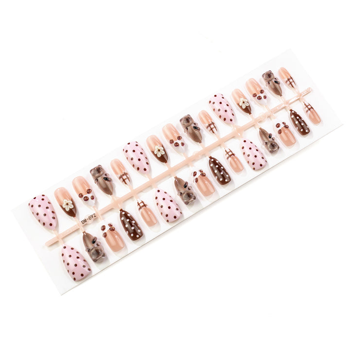 Creative Cat-Themed Press-On Nail Art Set Bowlift