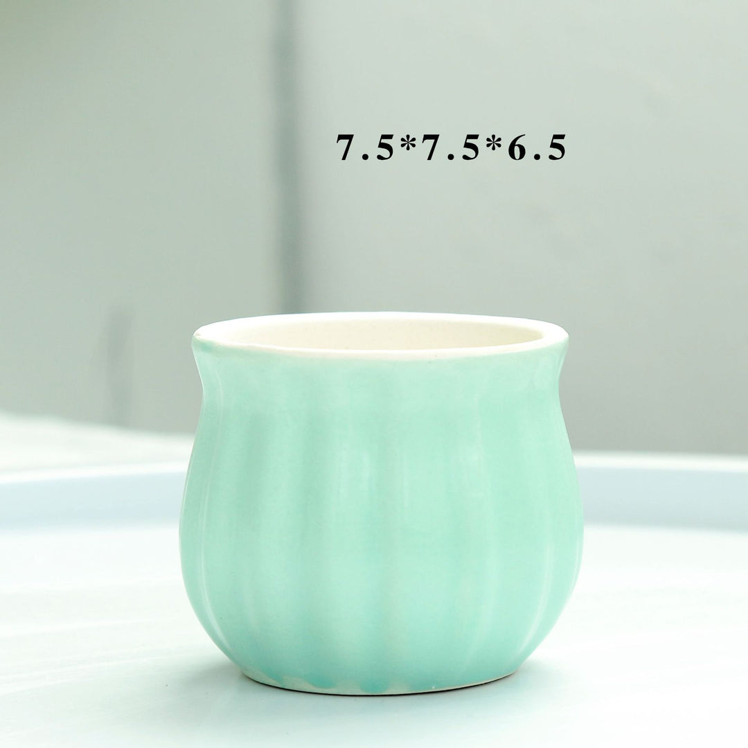 Modern Round Ceramic Planter Bowlift