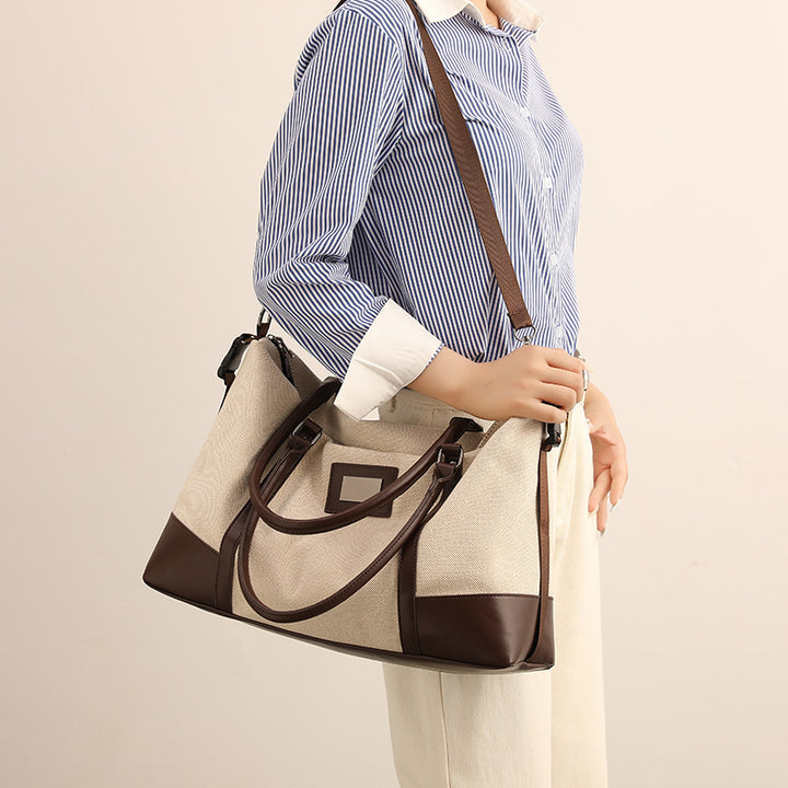 Spacious Durable Canvas Travel Handbag