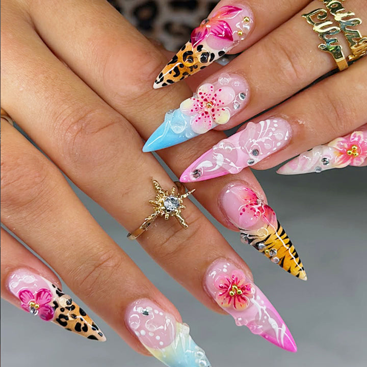 Artistic High-Quality Press-On Nail Set Bowlift