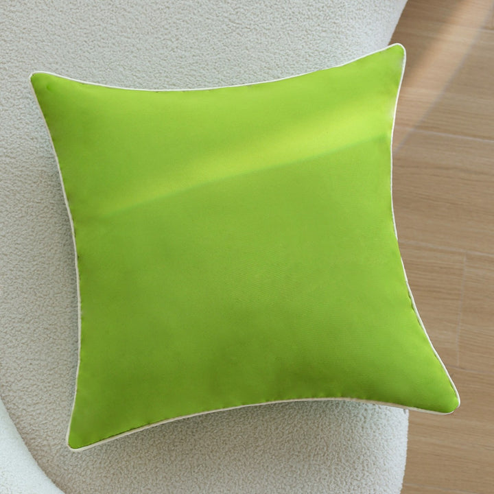 Square soft-touch cushion cover with contrasting piping and concealed zipper Bowlift