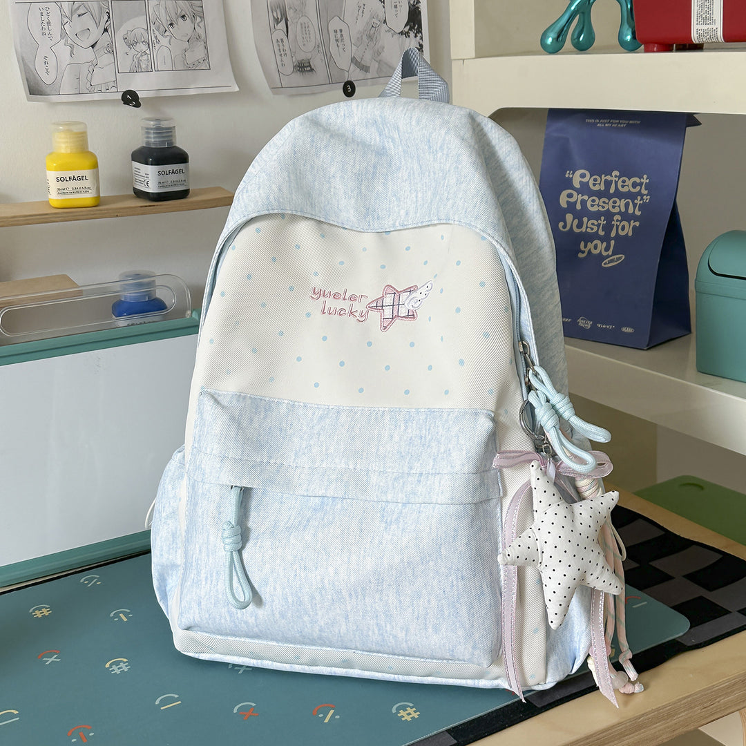 Adorable Star-Embellished School Backpack Bowlift