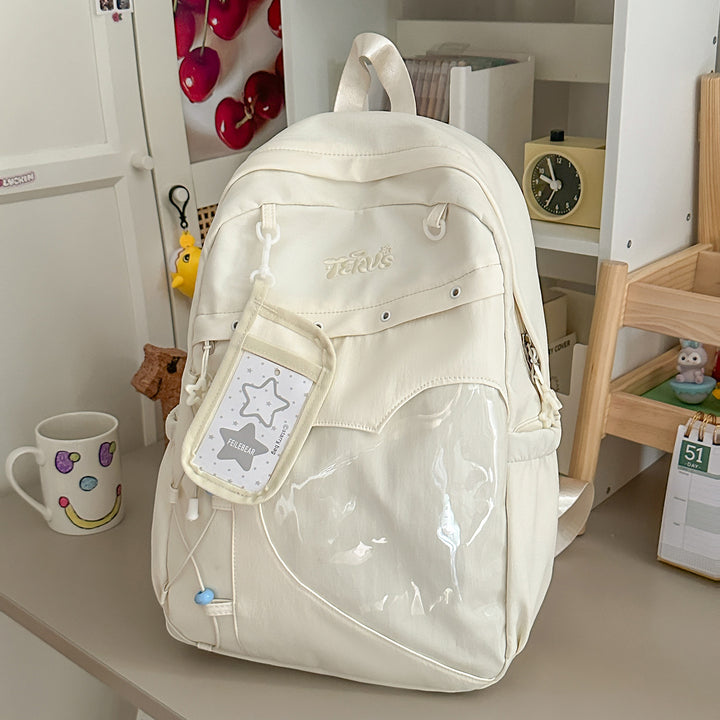 Cute Character-Themed Transparent Backpack Bowlift