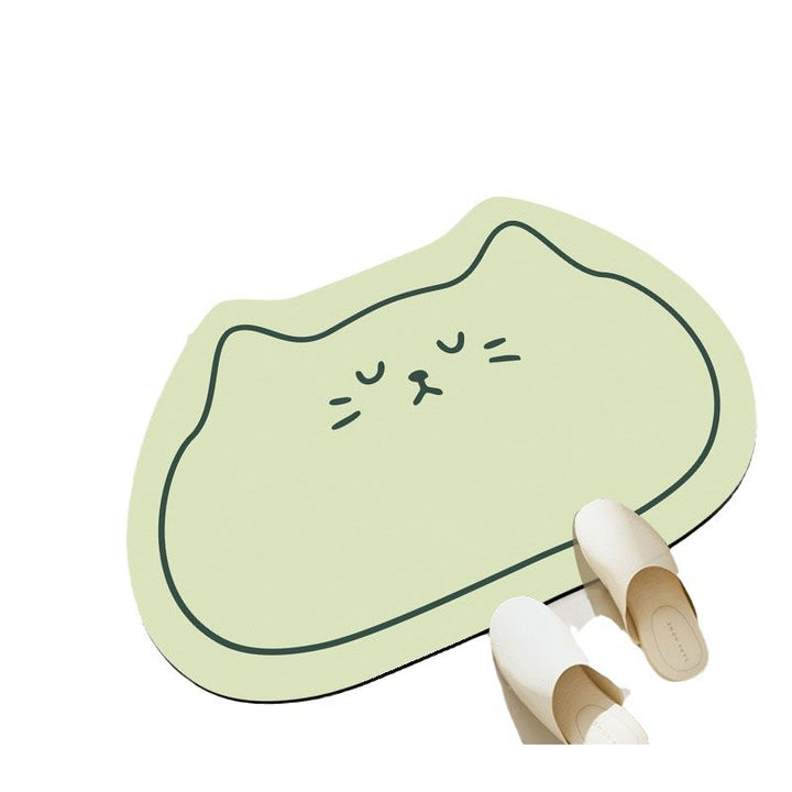 Cat-Themed Plush Bath Mat Bowlift