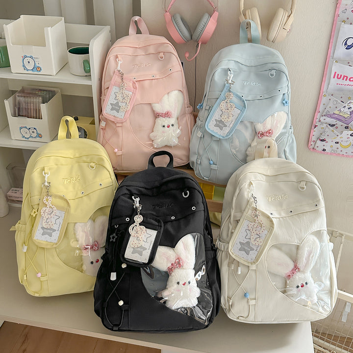 Cute Character-Themed Transparent Backpack Bowlift