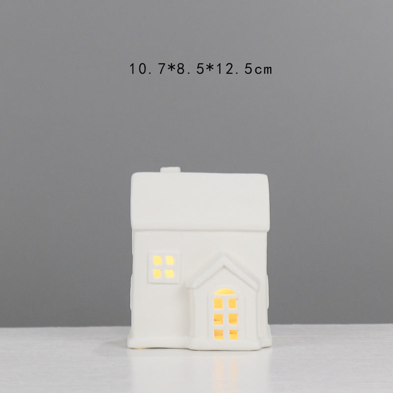 Decorative Ceramic House Lantern Bowlift
