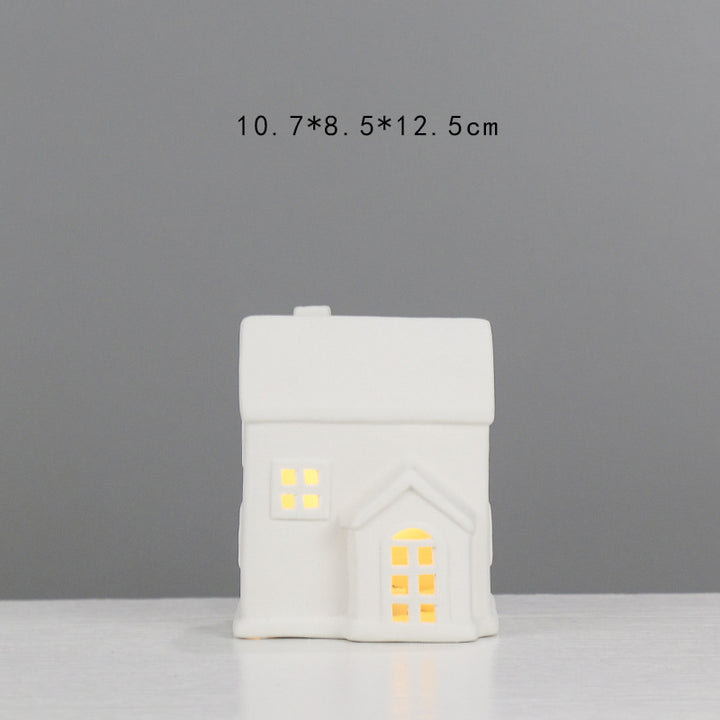 Decorative Ceramic House Lantern Bowlift