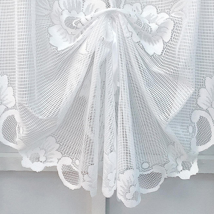 Elegant Floral Lace Window Curtains