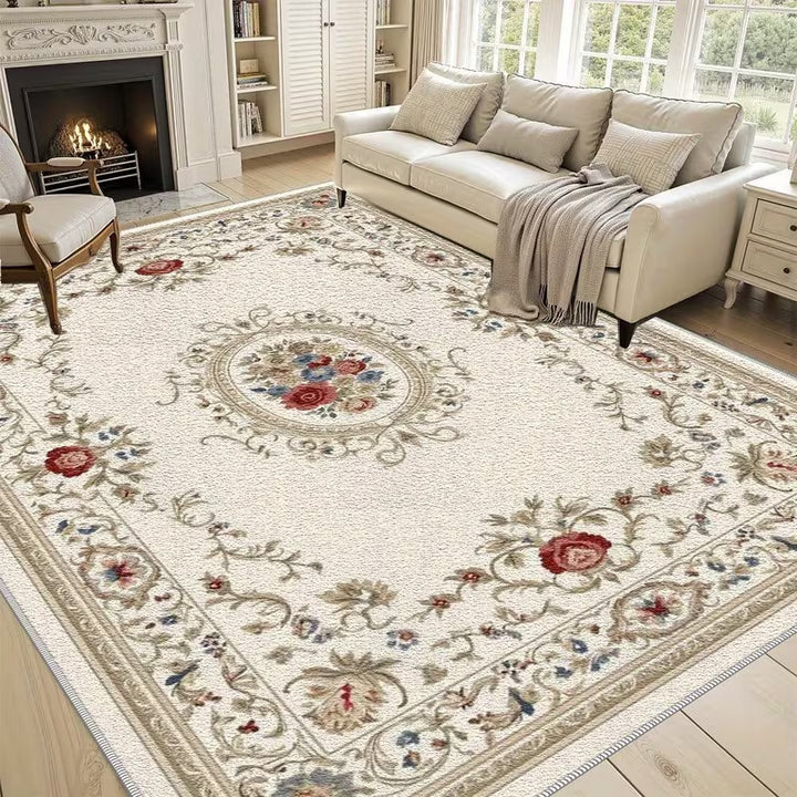 Vintage Floral Pattern Area Rug Bowlift
