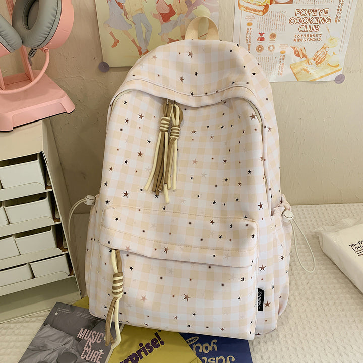 Cute Star-Embellished Daily Backpack Bowlift