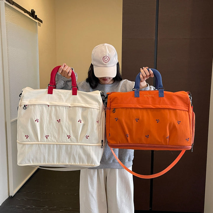 Versatile Embroidered Duffel Bag Bowlift