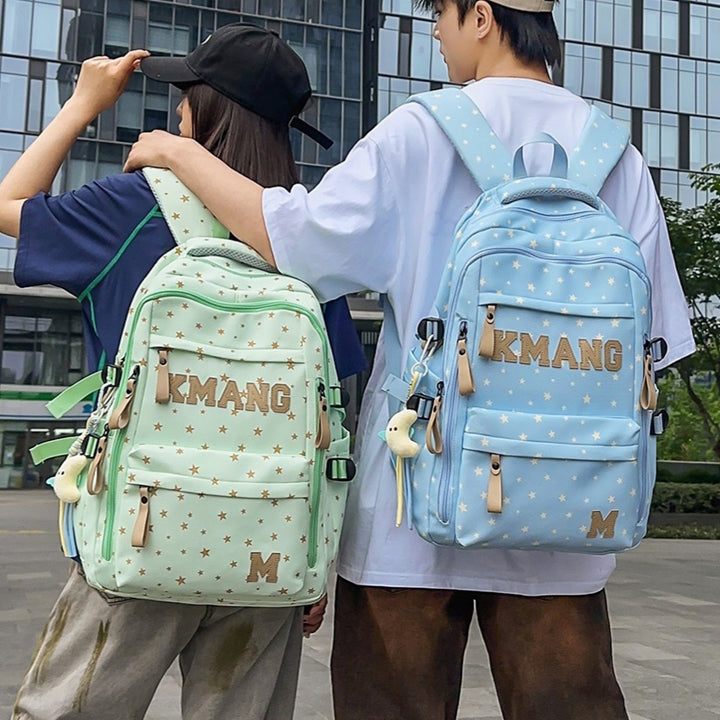 Trendy Star-Patterned Backpack Bowlift