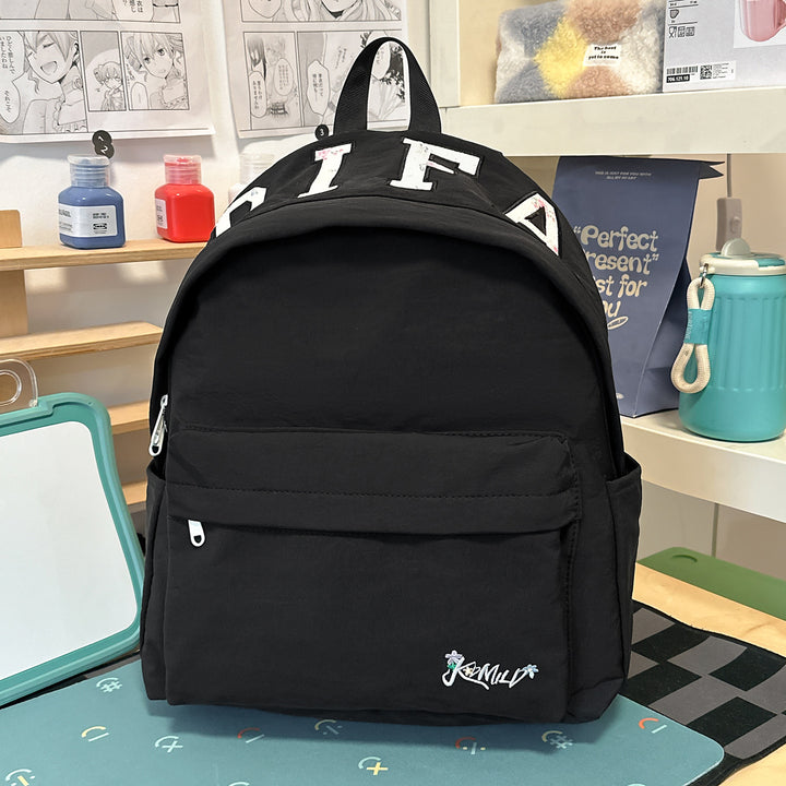 Stylish Casual Backpack with Star Charm Bowlift
