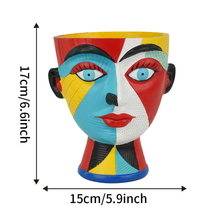 Artistic Ceramic Face Planter