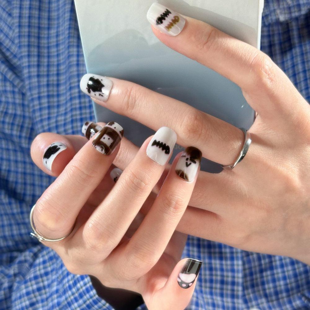 Crystal-Embellished Long Stiletto Press-On Nails