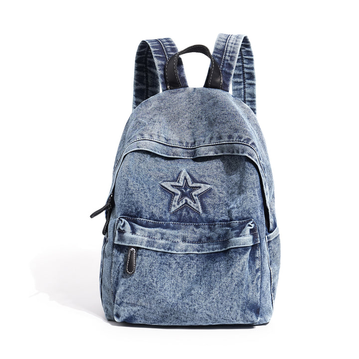 Stylish Casual Denim Backpack Bowlift