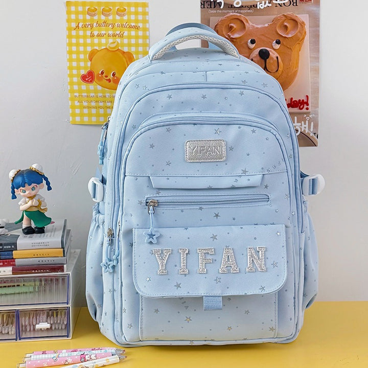 Fun Star-Embellished School Backpack Bowlift