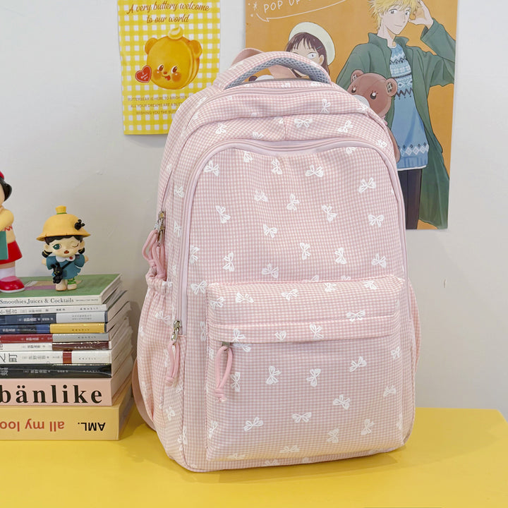 Cute Bow-Embellished Casual Backpack Bowlift