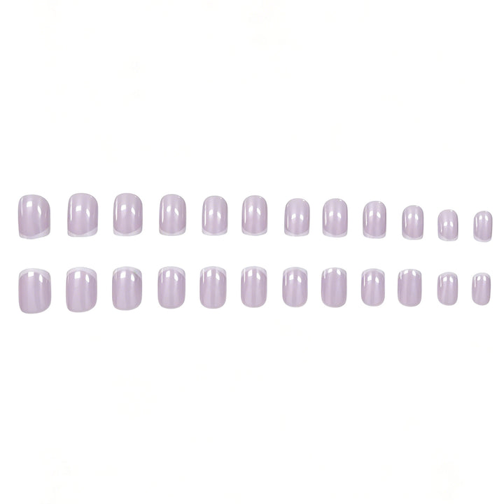 Elegant French Tip Press-On Nail Set Bowlift