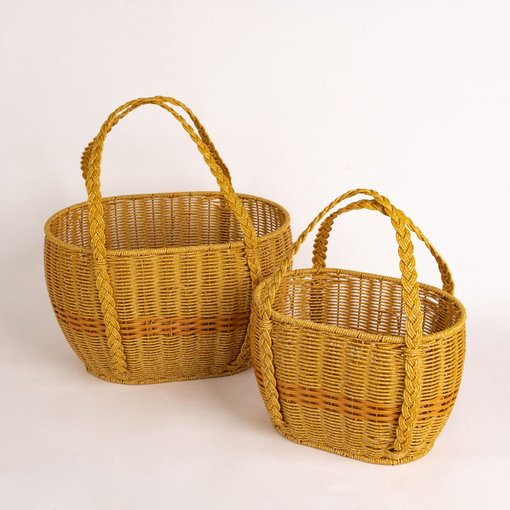 Artisan Woven Storage Basket Bowlift