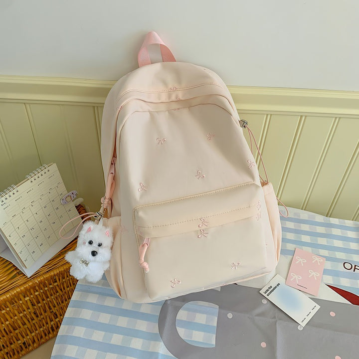 Floral Embroidered Daily Backpack Bowlift