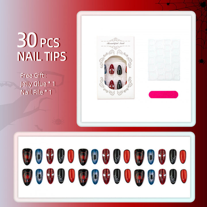Spider-Themed Press-On Nail Collection