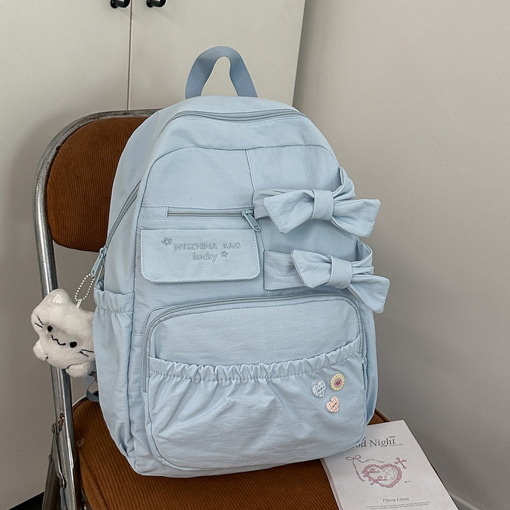 Stylish Bow-Accented Backpack Bowlift