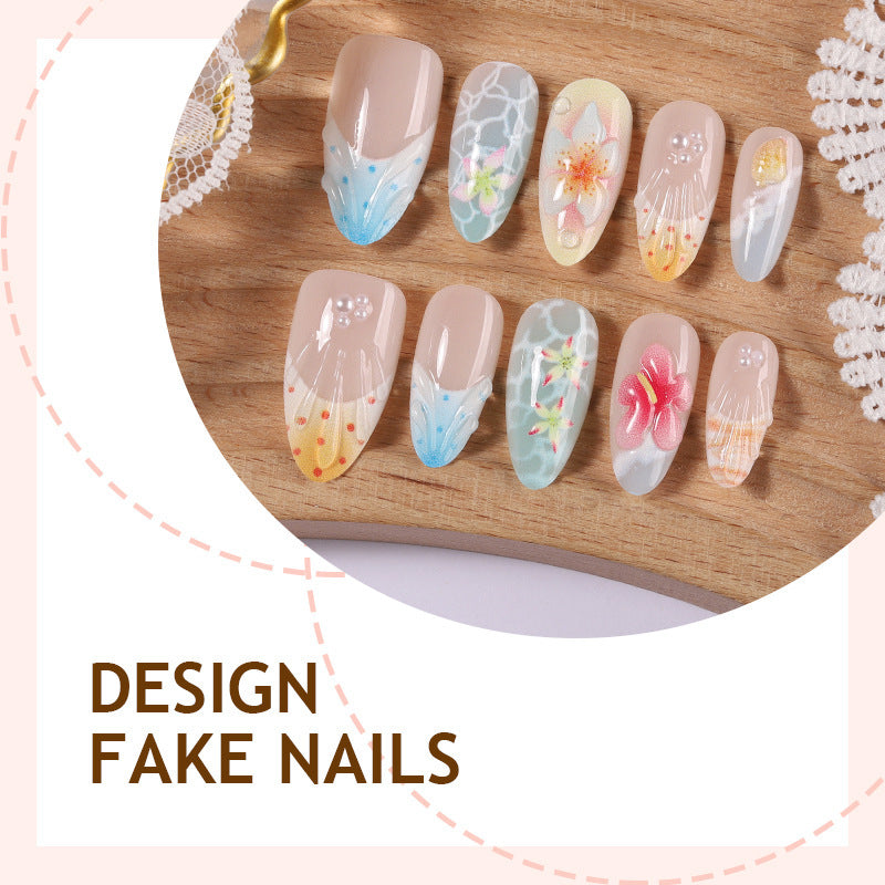 Creative Nail Art Set with Floral Design Bowlift