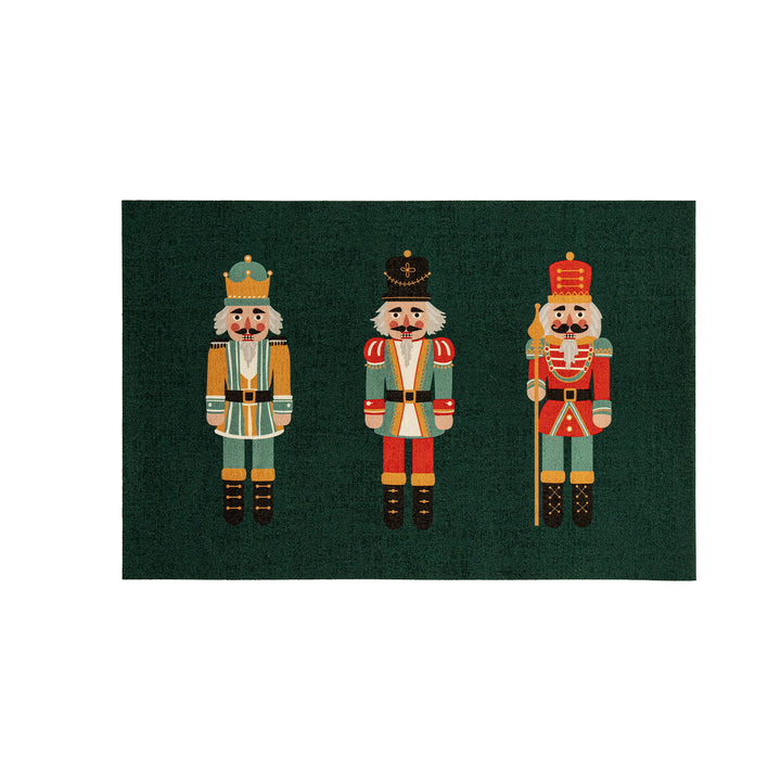 Decorative door mat with nutcracker motif and durable structure Bowlift