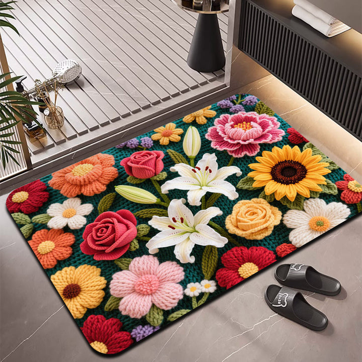 Decorative Floral Area Rug Bowlift
