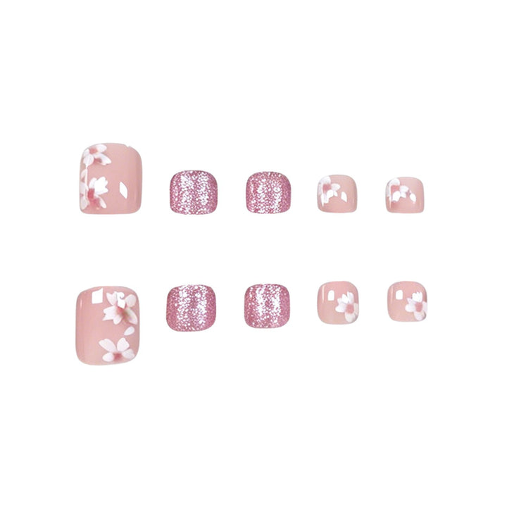 Decorative Floral Toe Nail Art Bowlift
