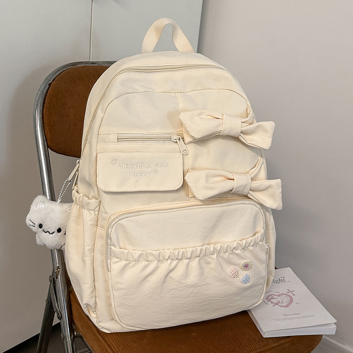 Stylish Bow-Accented Backpack Bowlift